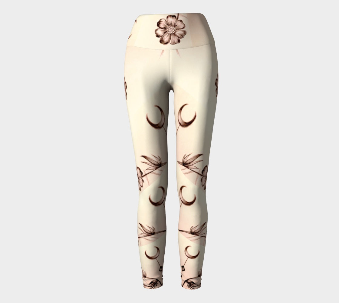 crescent yoga moon  leggings 
