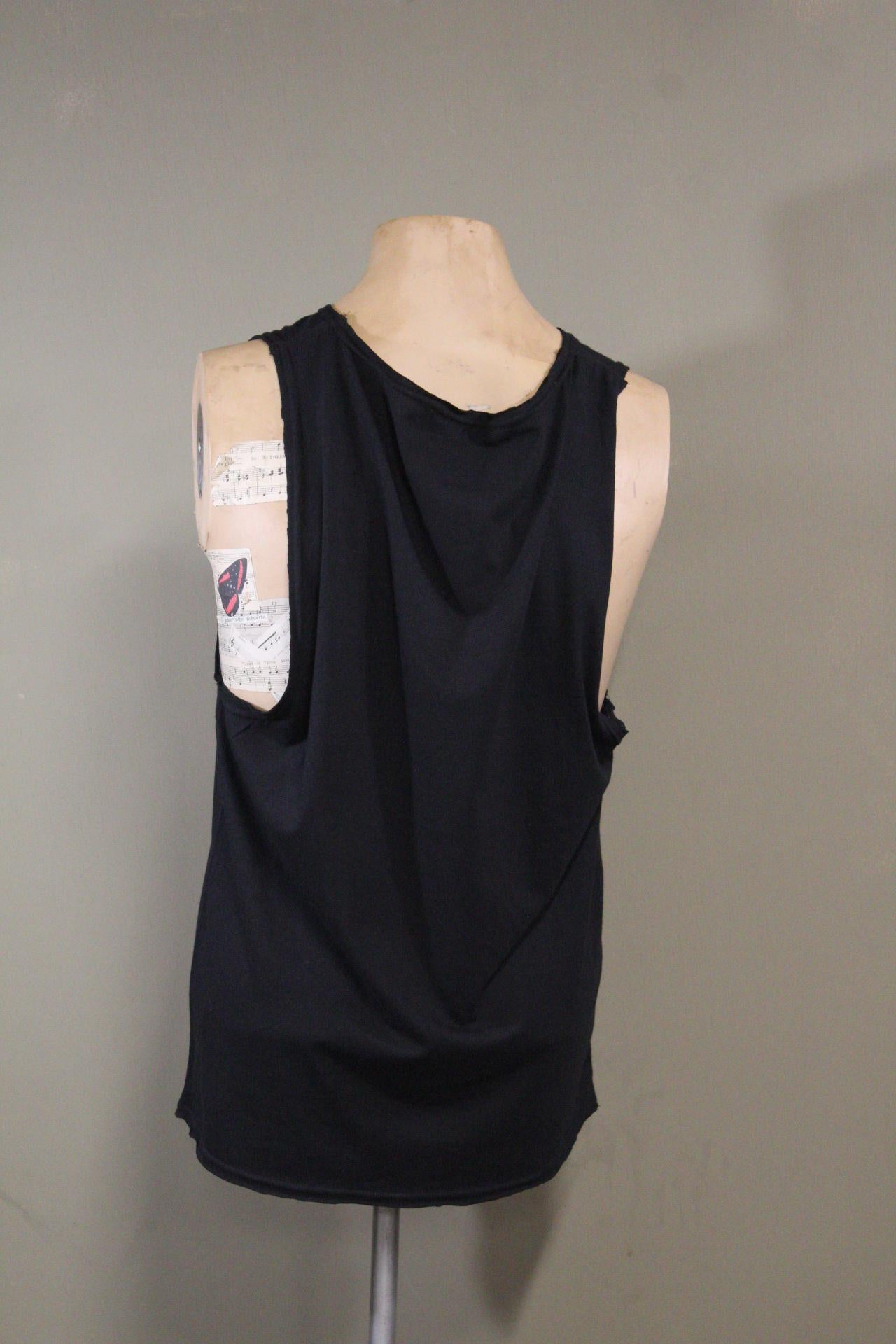 Mens Tank Top in Black with Jaguar Snake Goddess Shirt 100% Cotton Sustainable
