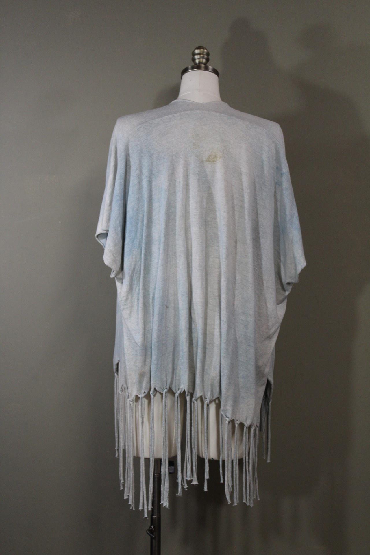 100% Hemp Cotton Kimono in Sky | Hand-dyed and Handmade with Sustainable Fabrics