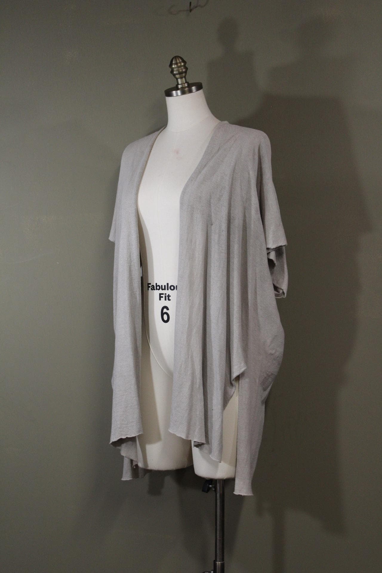 100% Hemp Cotton Moonstone Kimono | Natural Dyed with Indigo