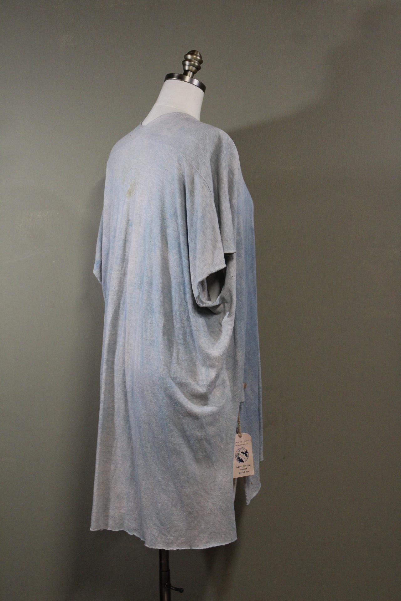 100% Hemp Cotton Handmade Indigo Dyed Kimono | Sustainable Natural Fiber