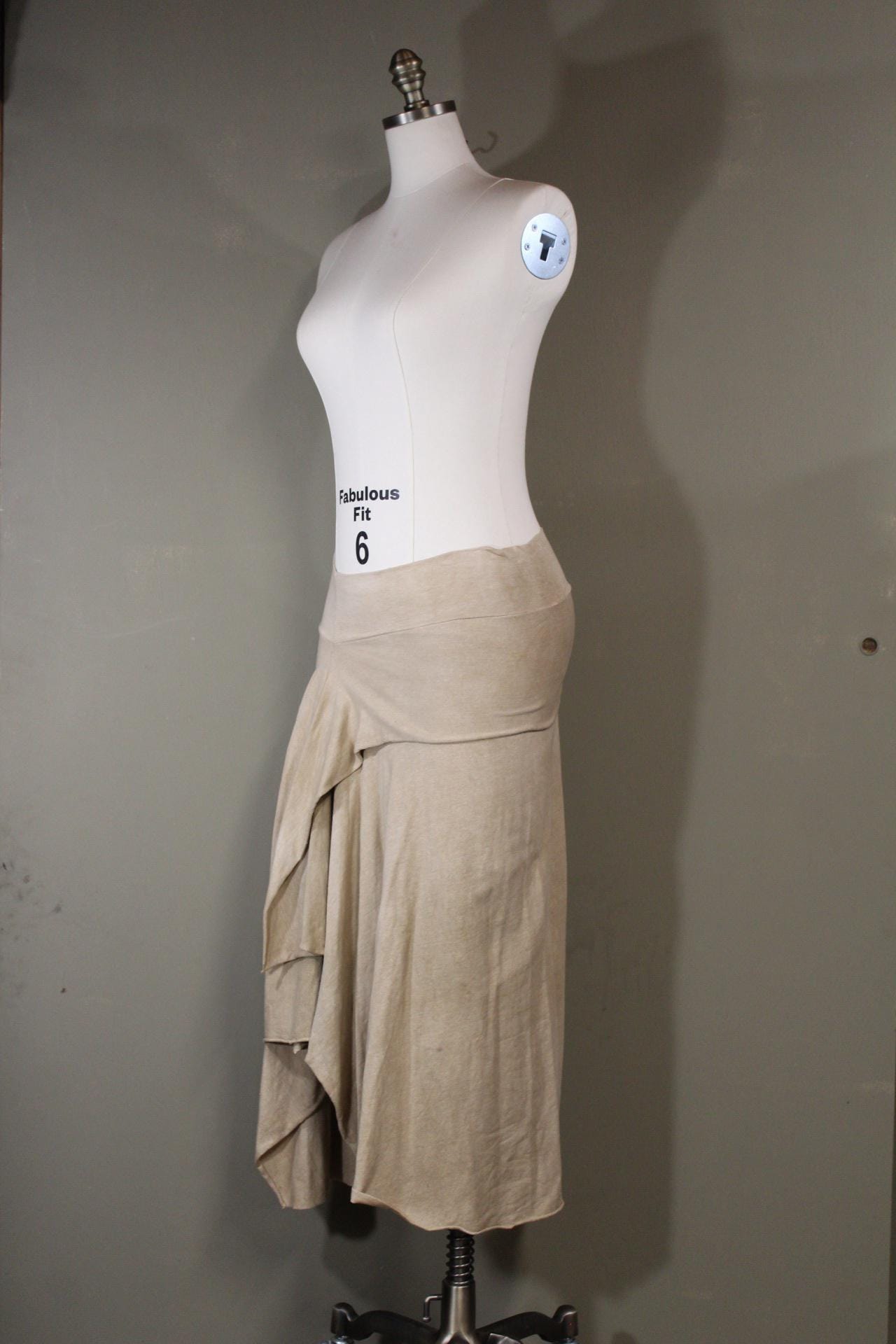 Serenity Skirt from Hemp Cotton Jersey in Desert Fawn | Handmade and Hand Dyed Sustainable Fabrics