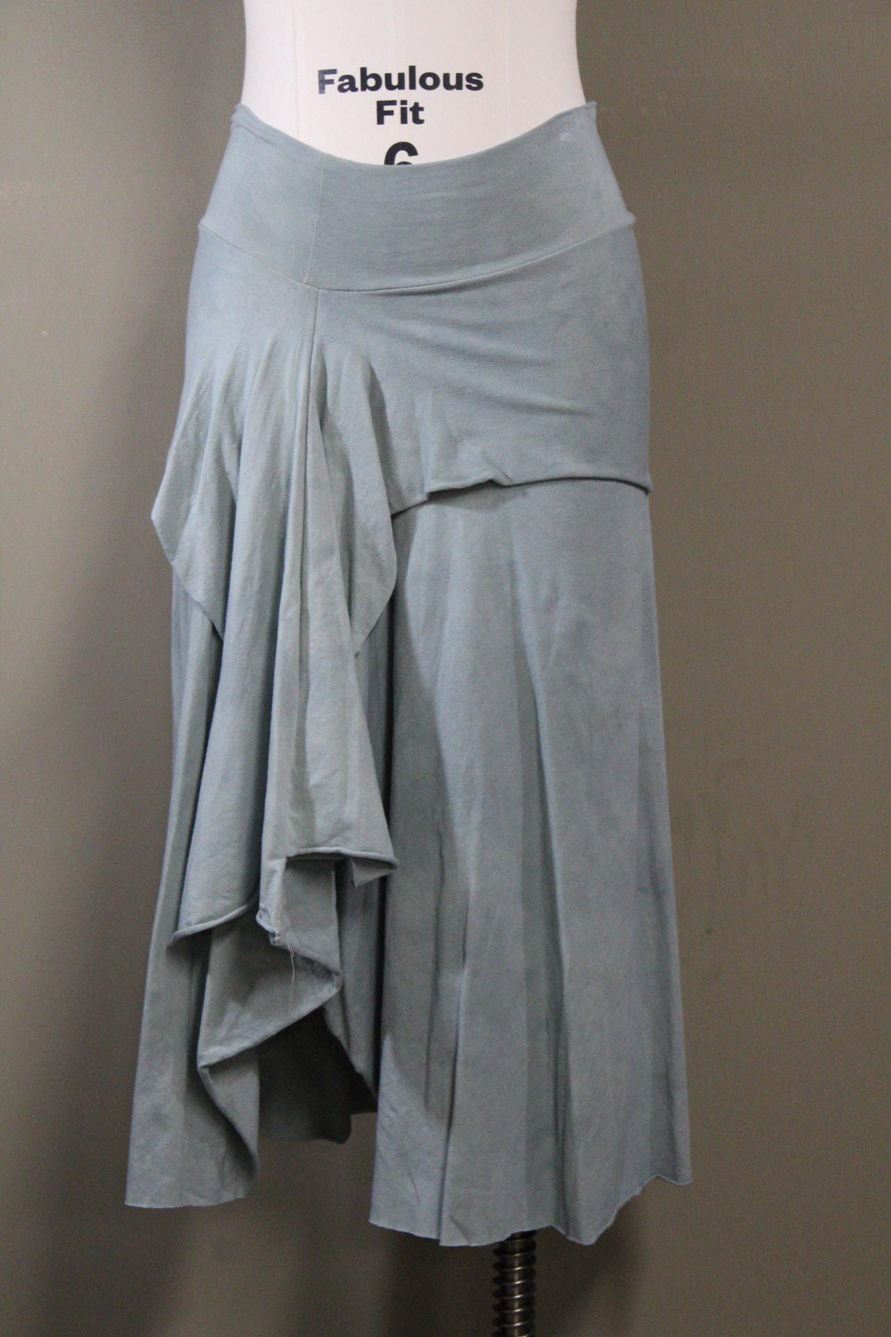Serenity Skirt from Hemp Cotton Jersey in Forest | Handmade Hand-dyed Sustainable Fabric