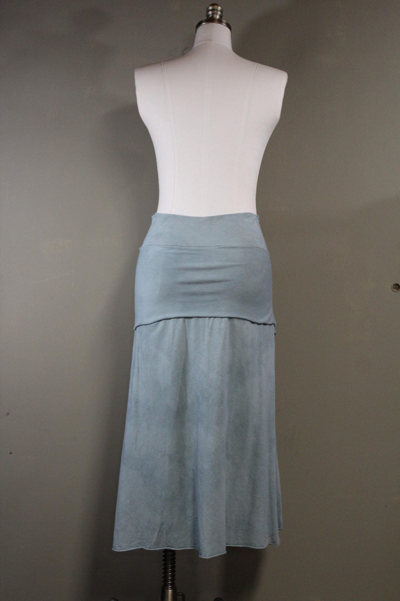 Serenity Skirt from Hemp Cotton Jersey in Forest | Handmade Hand-dyed Sustainable Fabric