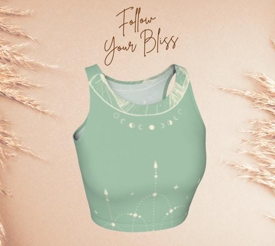 'Moon Mountain' Eco Polyester Yoga Top - Sustainable Fashion from Recycled Plastic Bottles