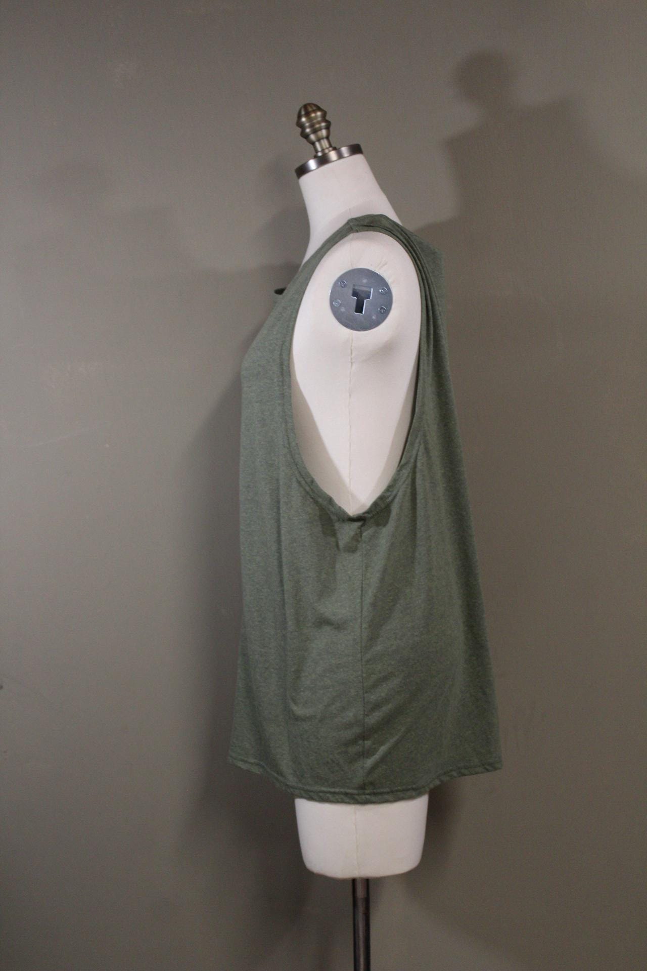 Mens Tank Top in Green with Colored Sacred Serpent Screenprint 100% Cotton Sustainable