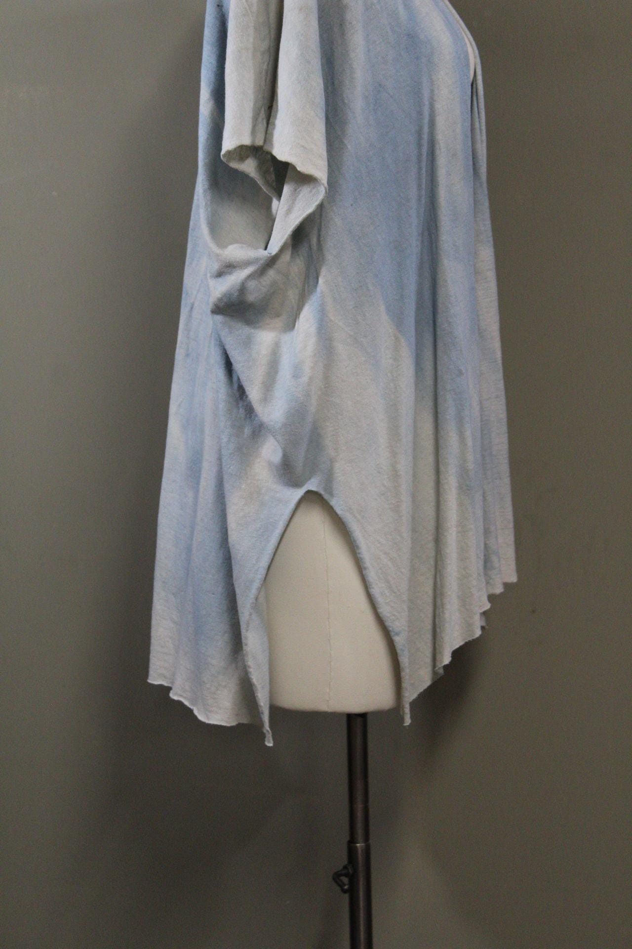 100% Hemp Cotton Kimono in Indigo Tides | Handmade and Dyed Sustainable Natural Fabric