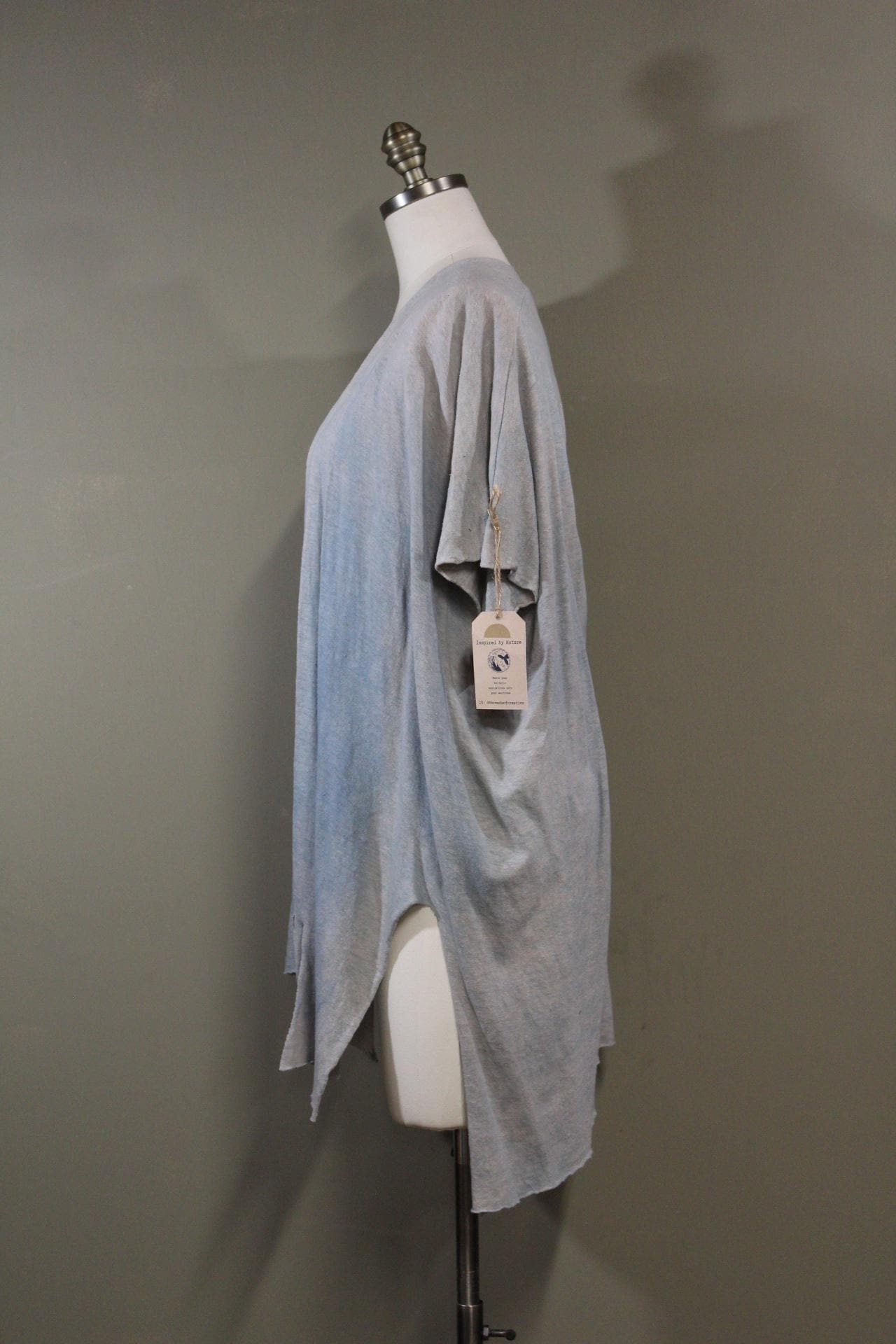 100% Hemp Cotton Handmade Indigo Dyed Kimono | Sustainable Natural Fiber