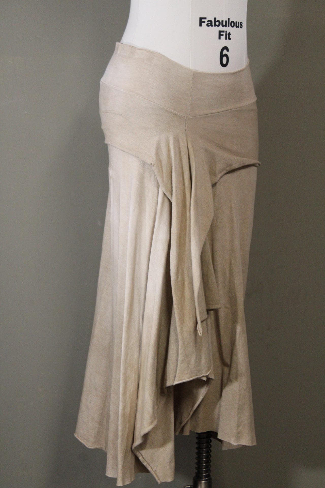 Serenity Skirt from Hemp Cotton Jersey in Desert Fawn | Handmade and Hand Dyed Sustainable Fabrics
