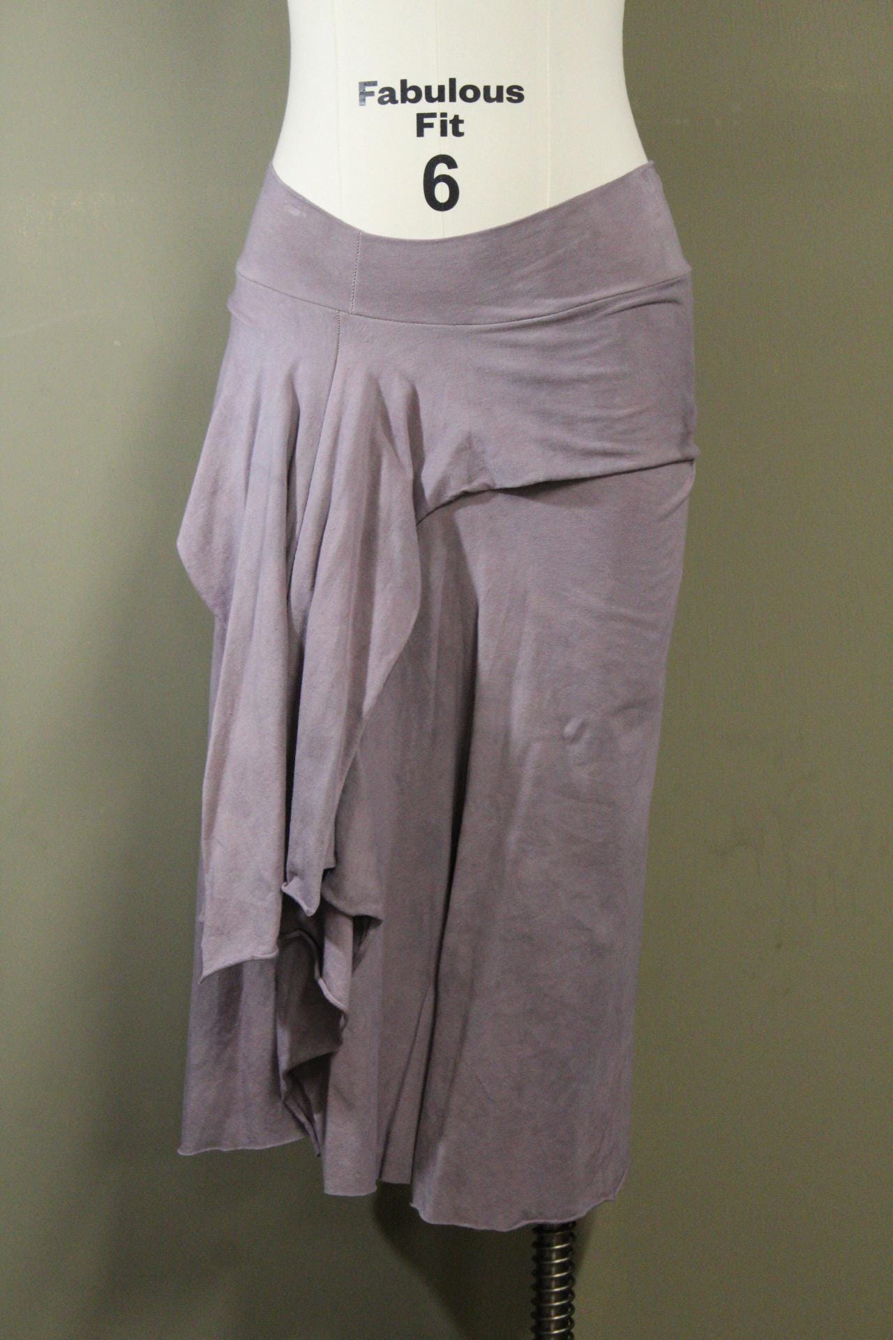 Serenity Skirt in Moon Lilac from 100% Hemp Cotton Jersey | Natural Dye | Handmade
