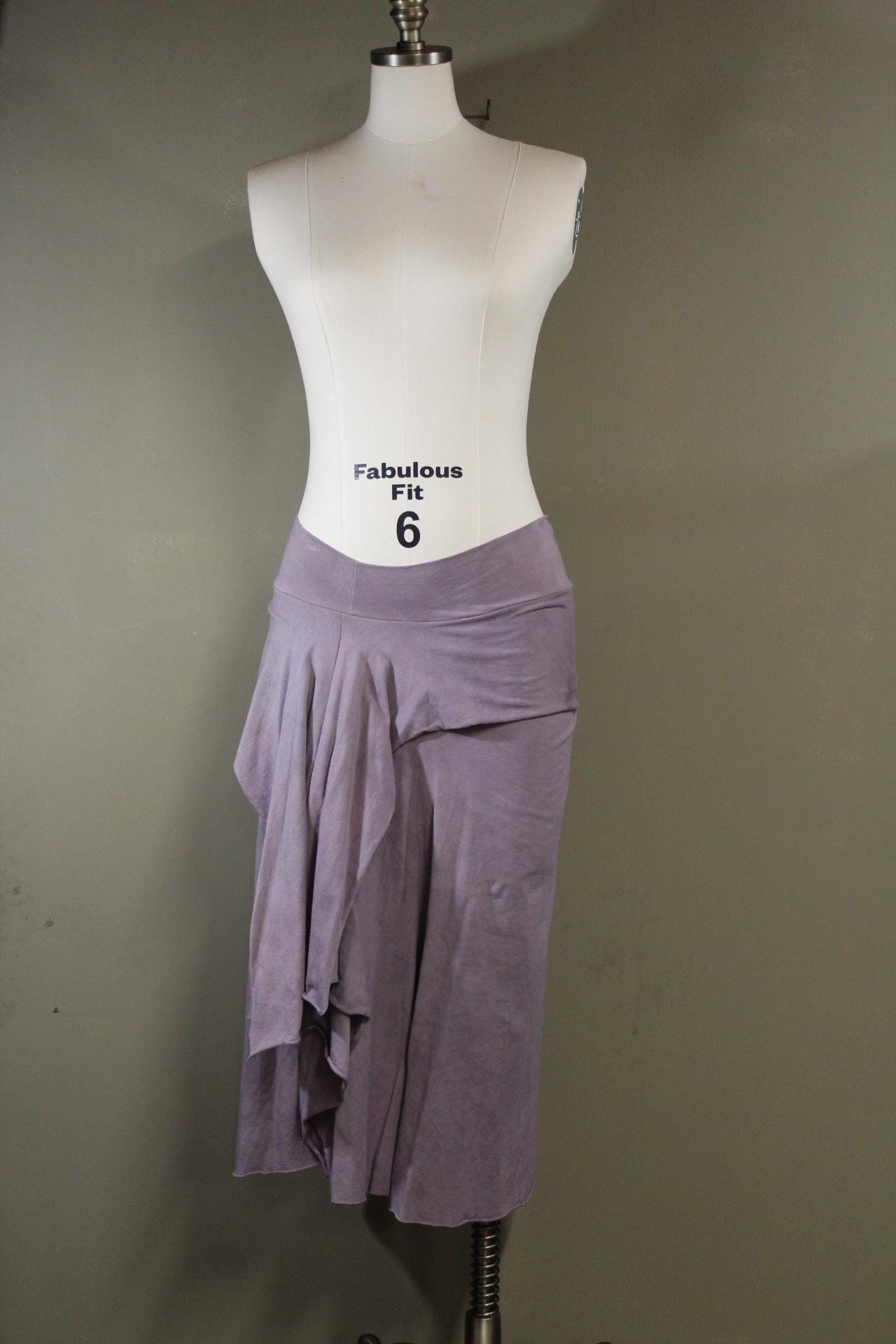 Serenity Skirt in Moon Lilac from 100% Hemp Cotton Jersey | Natural Dye | Handmade