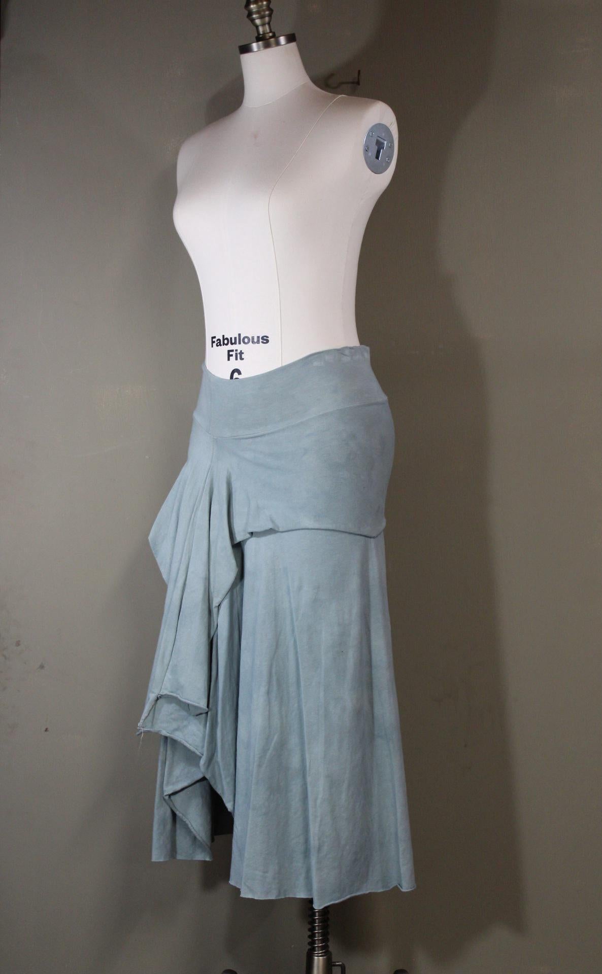 Serenity Skirt from Hemp Cotton Jersey in Forest | Handmade Hand-dyed Sustainable Fabric