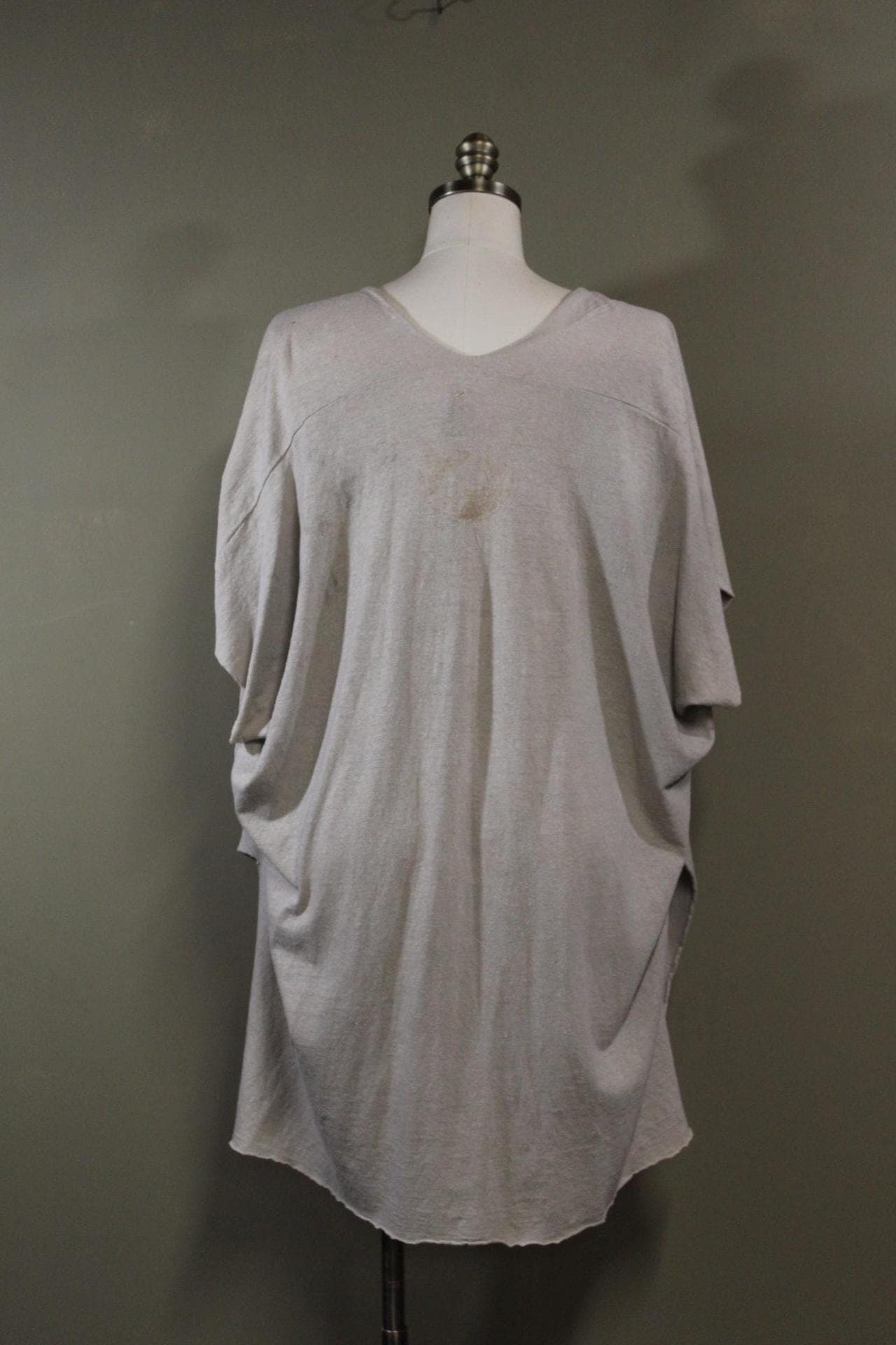 100% Hemp Cotton Moonstone Kimono | Natural Dyed with Indigo