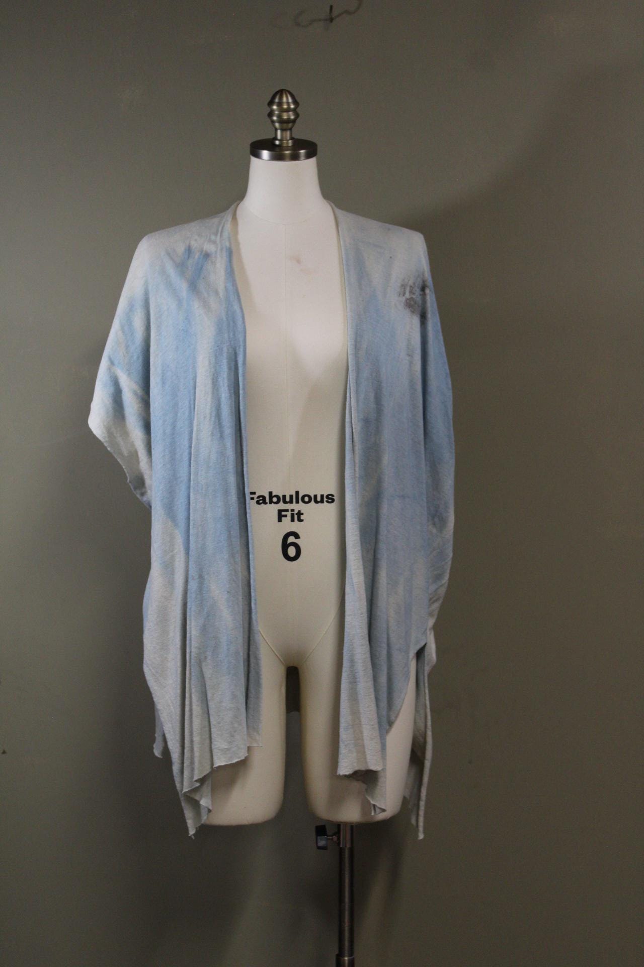100% Hemp Cotton Kimono in Indigo Tides | Handmade and Dyed Sustainable Natural Fabric