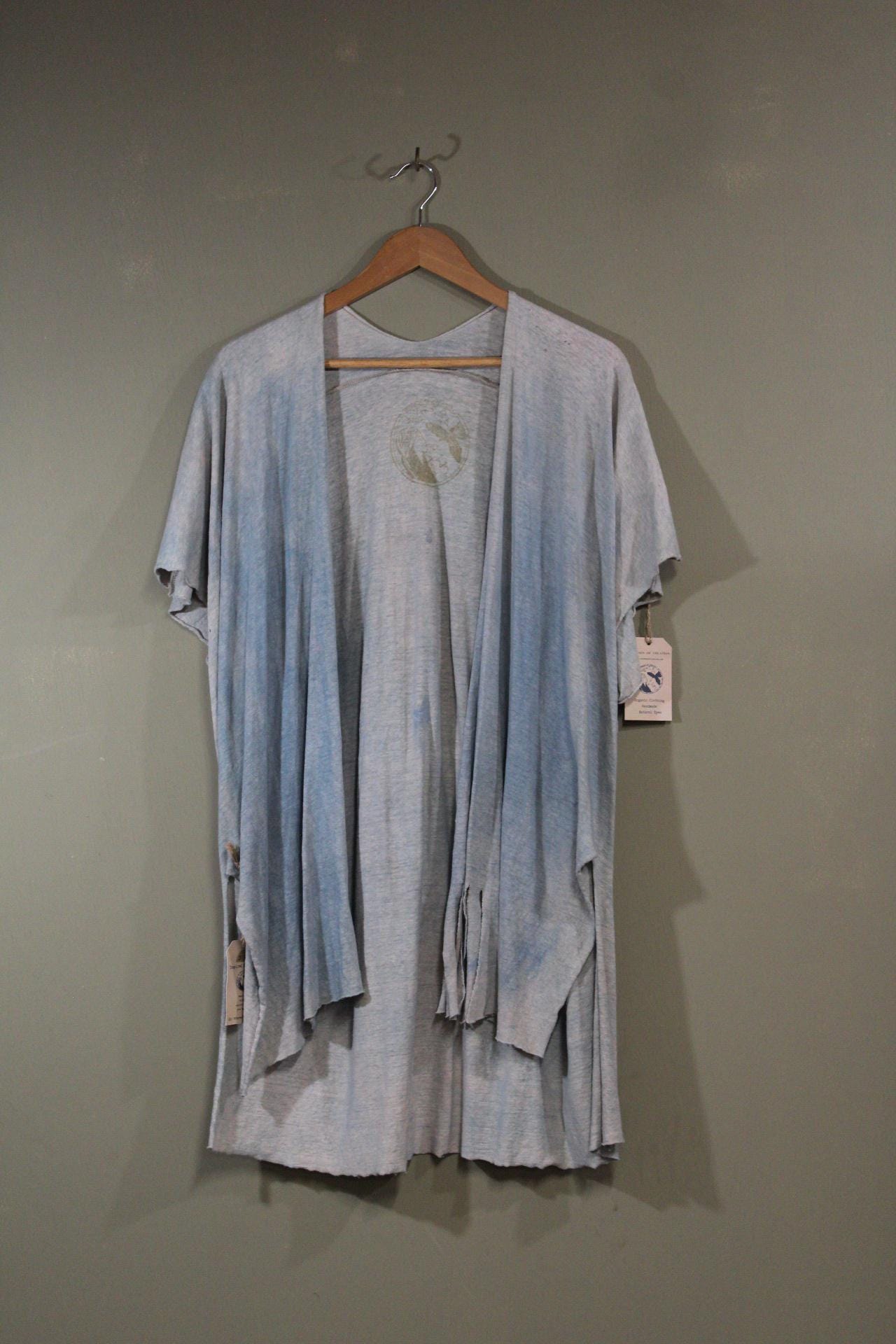 100% Hemp Cotton Handmade Indigo Dyed Kimono | Sustainable Natural Fiber