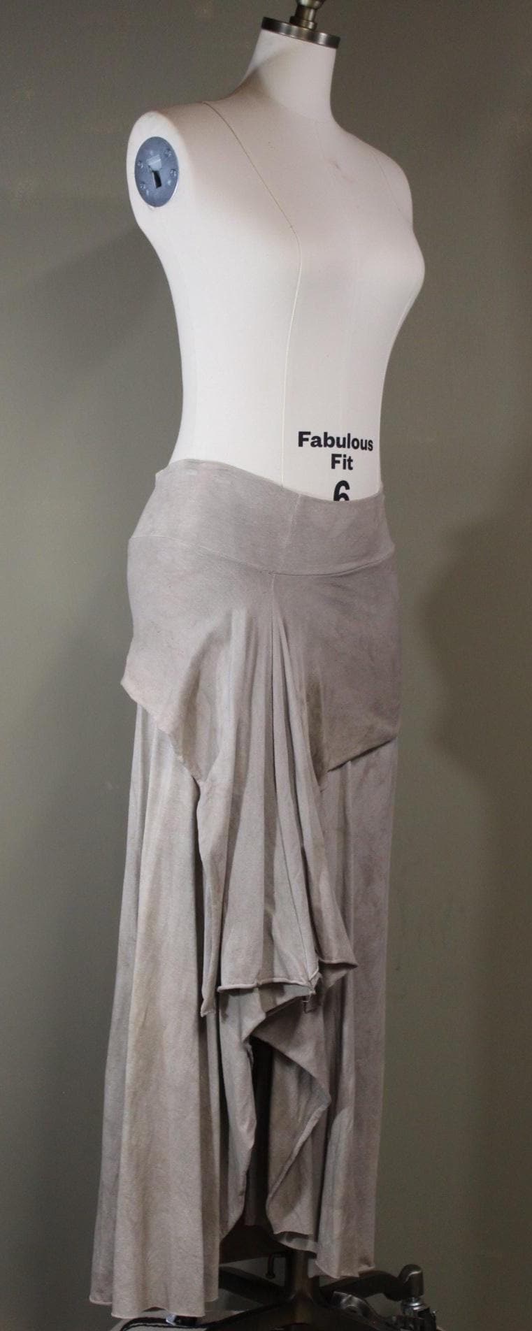 Serenity Skirt from Hemp Cotton Jersey in River Stone | Handmade Hand-dyed Sustainable Fabric