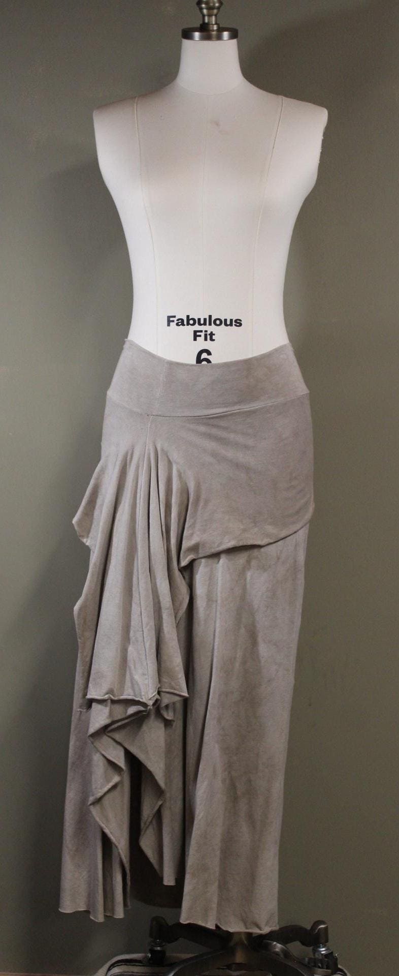 Serenity Skirt from Hemp Cotton Jersey in River Stone | Handmade Hand-dyed Sustainable Fabric