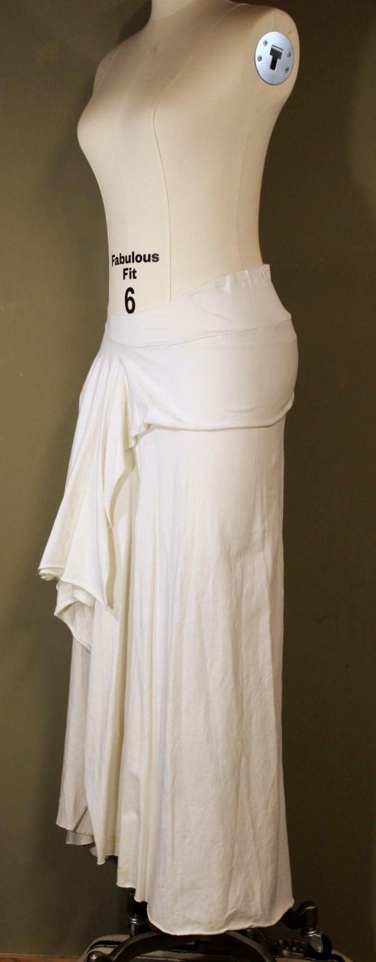 Serenity Skirt from Hemp Cotton Jersey in Moon White | Handmade Sustainable Eco