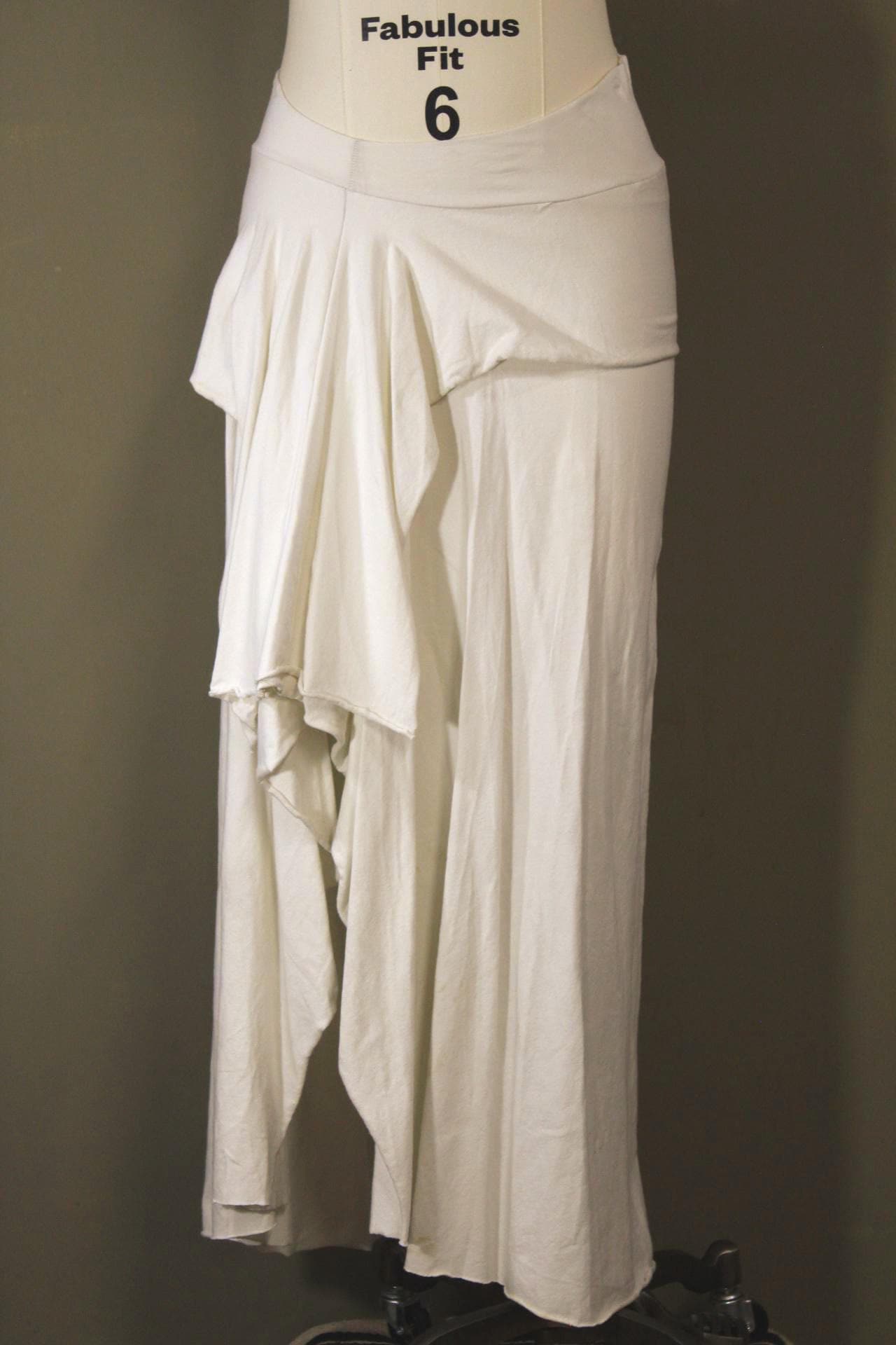 Serenity Skirt from Hemp Cotton Jersey in Moon White | Handmade Sustainable Eco