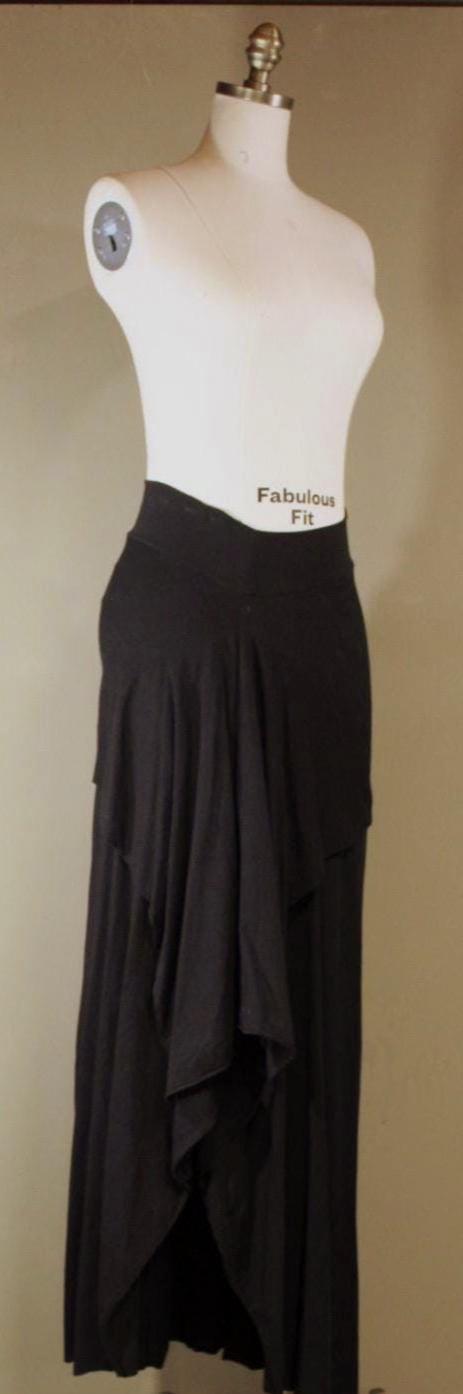 Serenity Skirt from Hemp Cotton Jersey in Black | Handmade Sustainable Fabrics