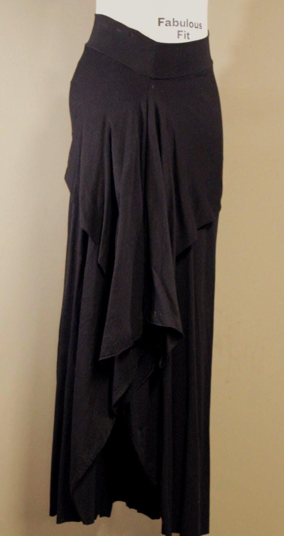 Serenity Skirt from Hemp Cotton Jersey in Black | Handmade Sustainable Fabrics