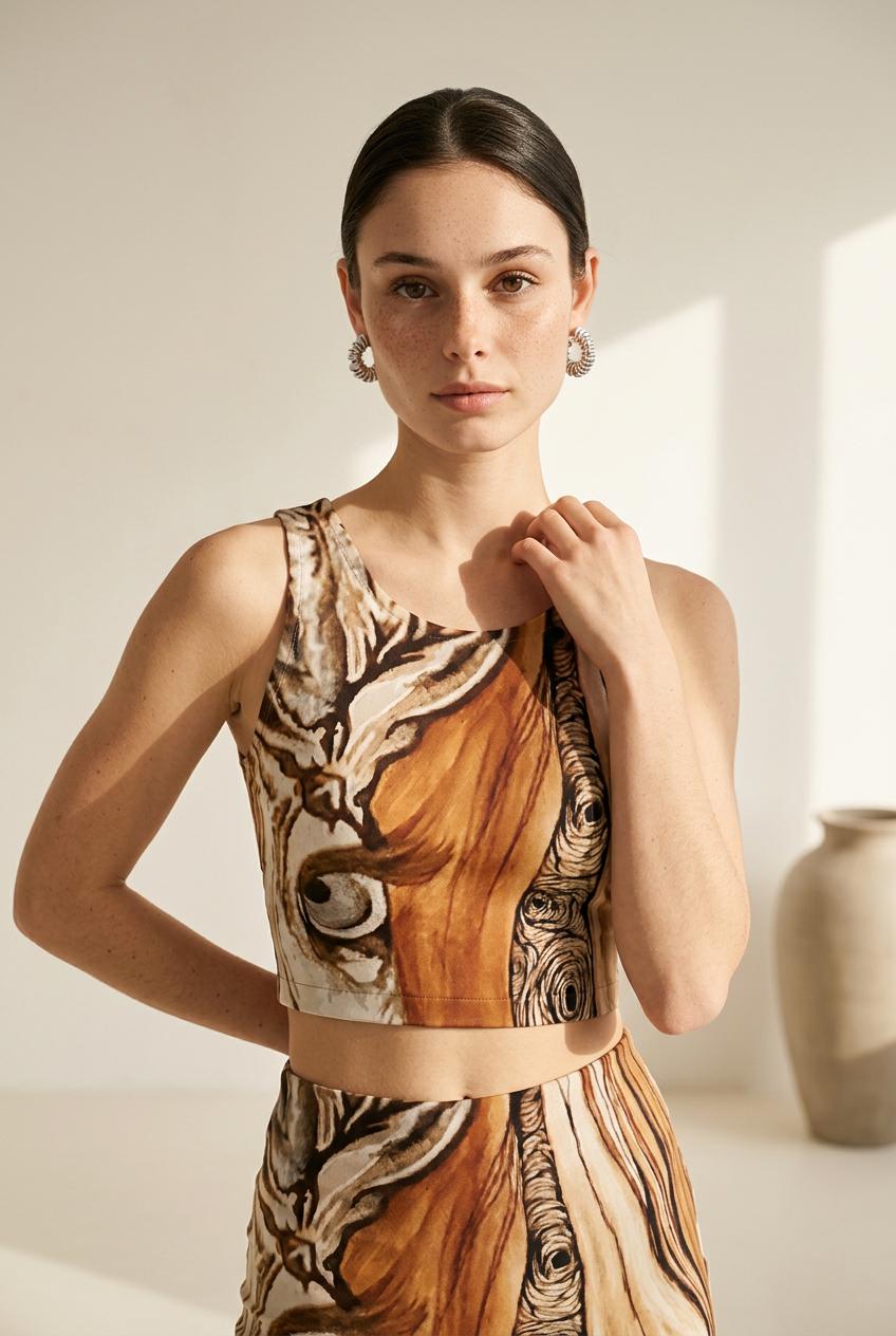Ayala' Eco Polyester Yoga Set - Unique Autumn-Inspired Art, Sustainable Fashion from Recycled Bottles