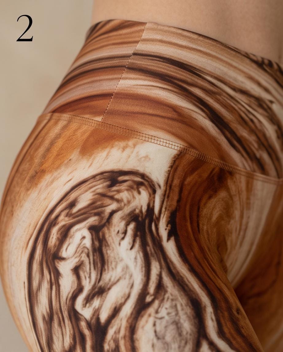Ayala' Eco Polyester Leggings - Unique Autumn-Inspired Art, Sustainable Fashion from Recycled Bottles