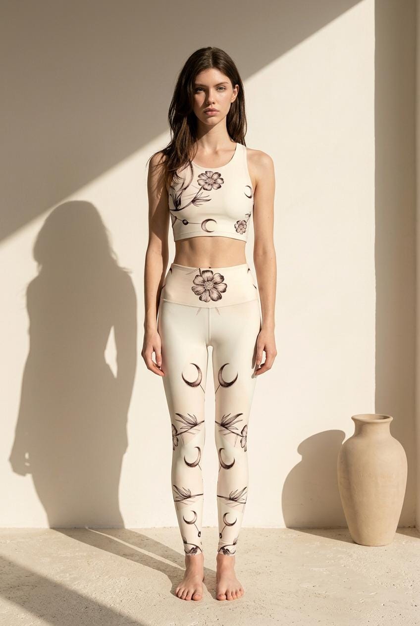 Crescent Moon' Eco Polyester Yoga Set - Sustainable Fashion from Recycled Plastic Bottles