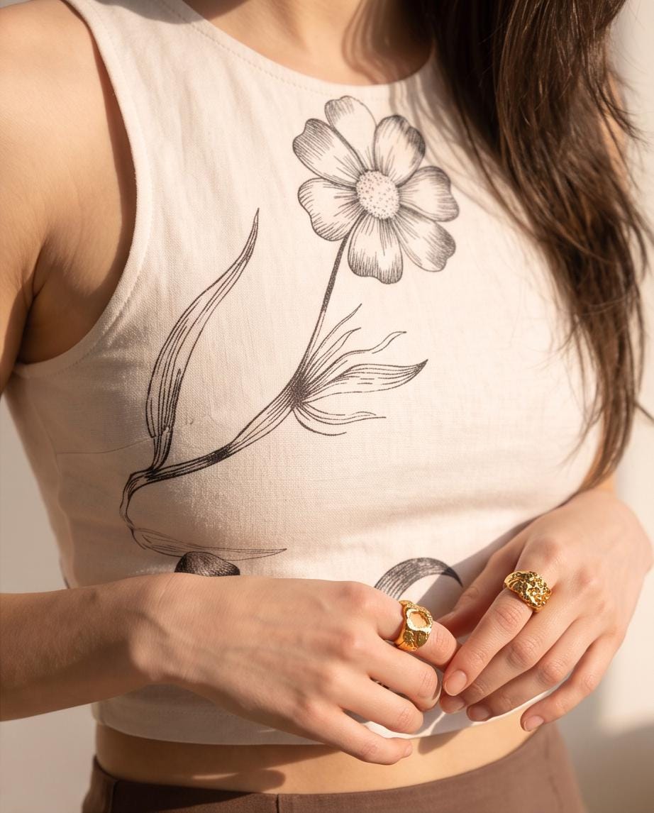 Crescent Moon' Eco Polyester Yoga Top - Sustainable Fashion from Recycled Plastic Bottles