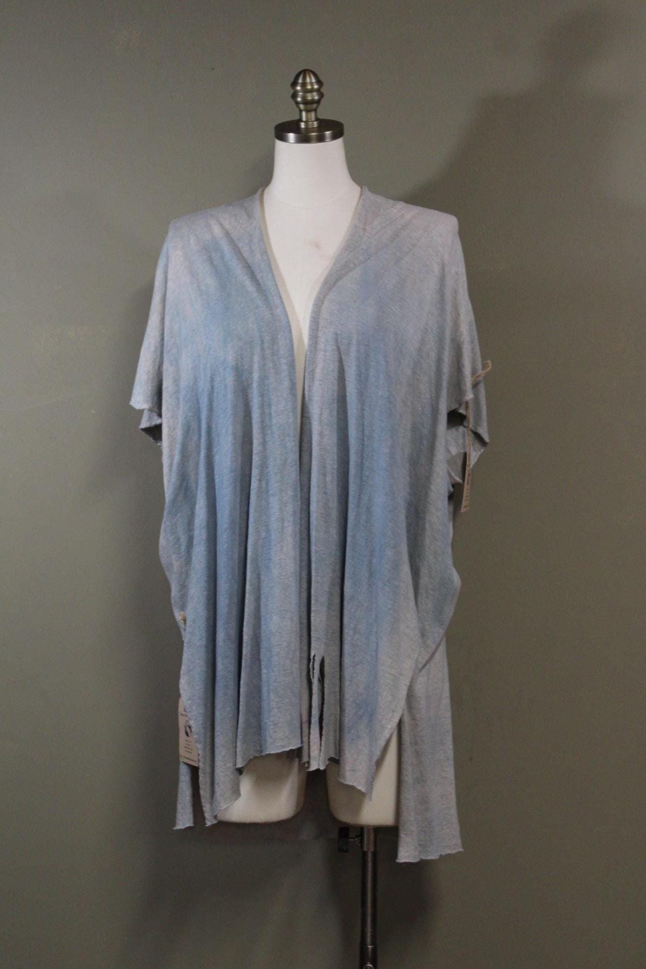 100% Hemp Cotton Handmade Indigo Dyed Kimono | Sustainable Natural Fiber
