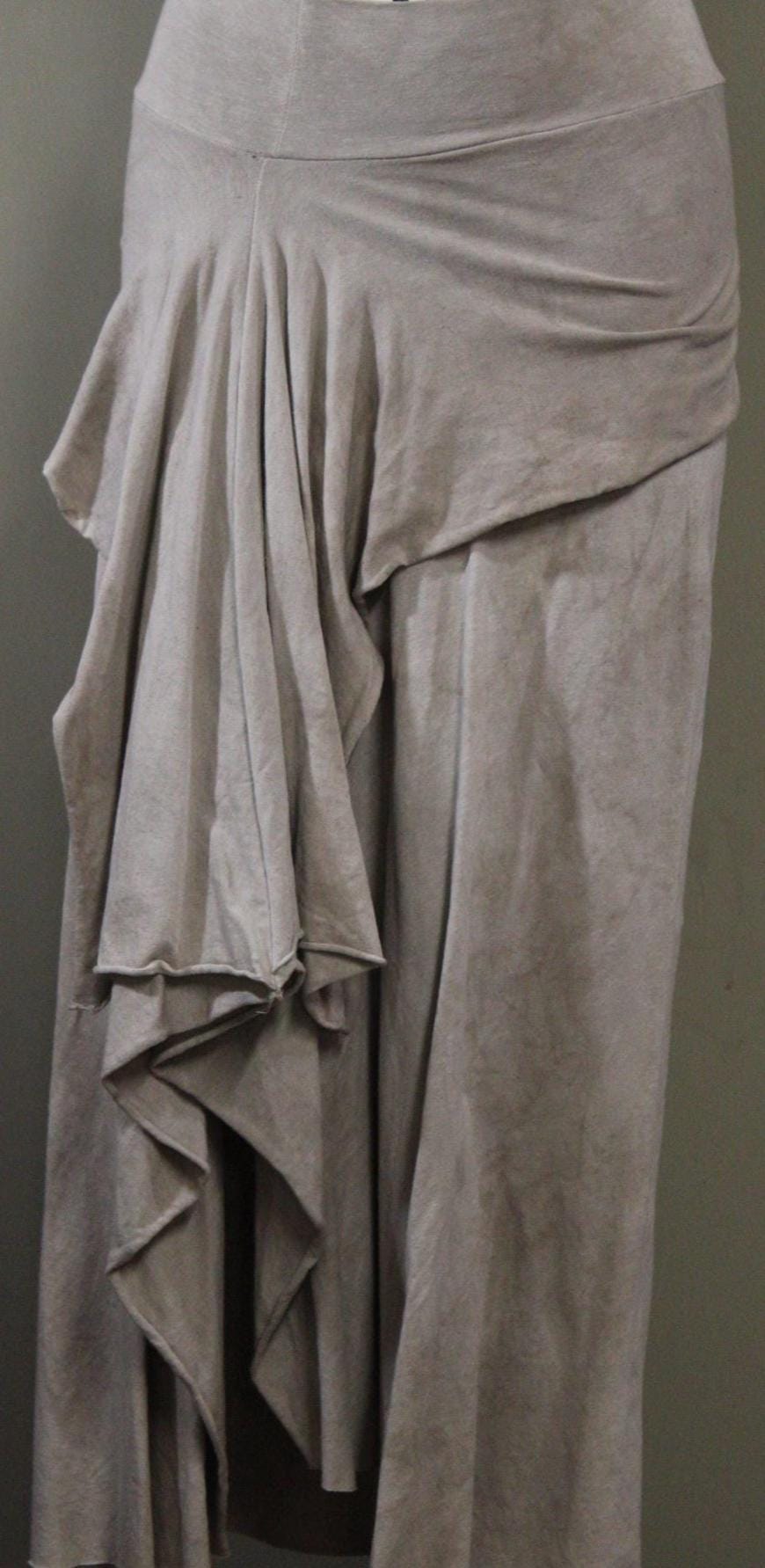 Serenity Skirt from Hemp Cotton Jersey in River Stone | Handmade Hand-dyed Sustainable Fabric