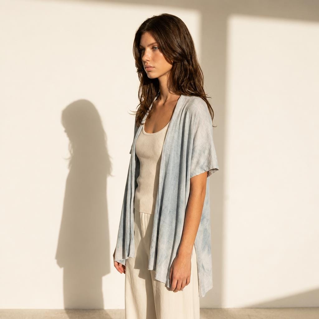 100% Hemp Cotton Handmade Indigo Dyed Kimono | Sustainable Natural Fiber