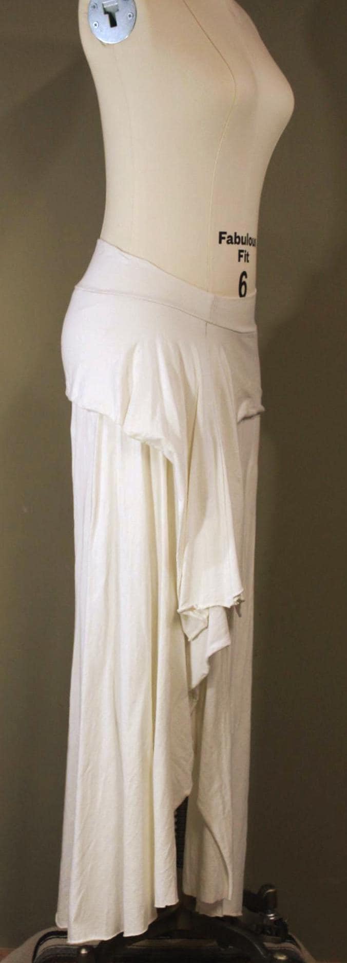 Serenity Skirt from Hemp Cotton Jersey in Moon White | Handmade Sustainable Eco