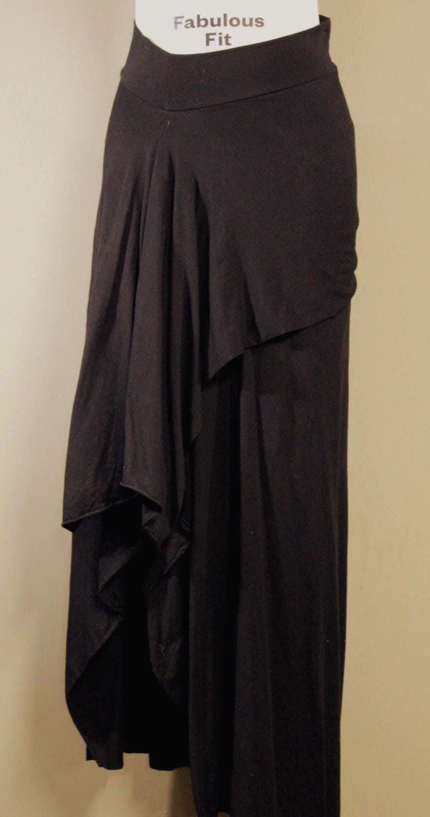 Serenity Skirt from Hemp Cotton Jersey in Black | Handmade Sustainable Fabrics